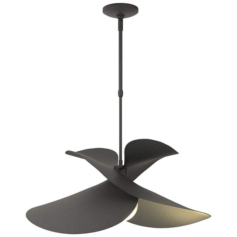 Image 1 Hubbardton Forge Hibiscus 24 3/4" Wide Natural Iron Pendant
