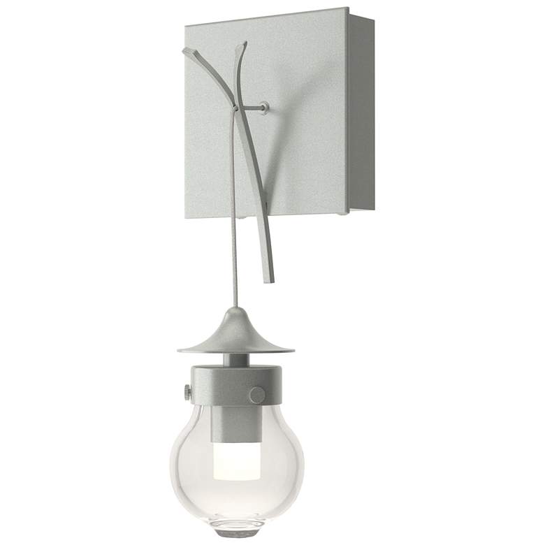 Image 1 Hubbardton Forge Kiwi 12" High Vintage Platinum Wall Sconce