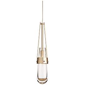 Image2 of Hubbardton Forge Link Gold 3"W Clear Glass Mini Pendant