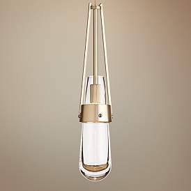 Image1 of Hubbardton Forge Link Gold 3"W Clear Glass Mini Pendant