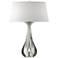 Hubbardton Forge Lino 25 1/4" Flax Shade Sterling Silver Table Lamp