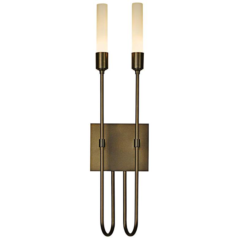 Image 1 Hubbardton Forge Lisse 2-Light 22 1/4 inch High Wall Sconce