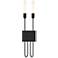 Hubbardton Forge Lisse 22 1/4"H Black 2-Light Wall Sconce