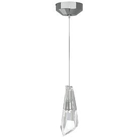 Image1 of Hubbardton Forge Luma 4" Wide Sterling and Crystal Modern Mini Pendant