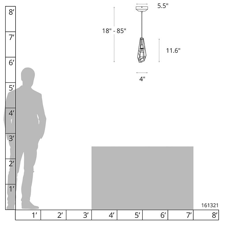 Image 2 Hubbardton Forge Luma 4" Wide Sterling and Crystal Modern Mini Pendant more views