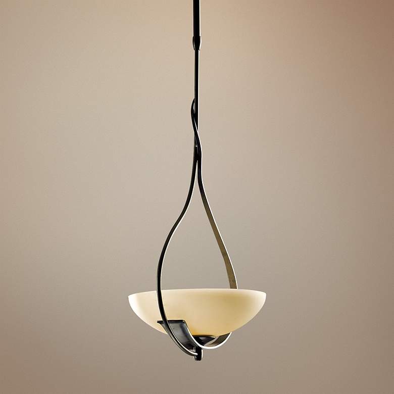 Image 1 Hubbardton Forge Lyra 12 inch Wide Burnished Steel Mini Pendant