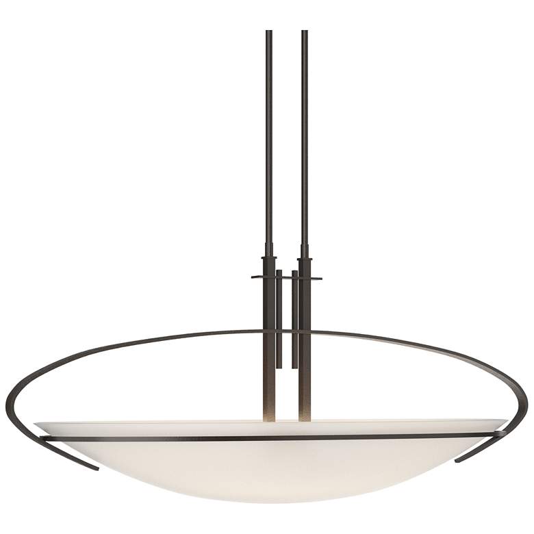 Image 1 Hubbardton Forge Mackintosh 32 1/2" Wide Bronze Oval Bowl Pendant