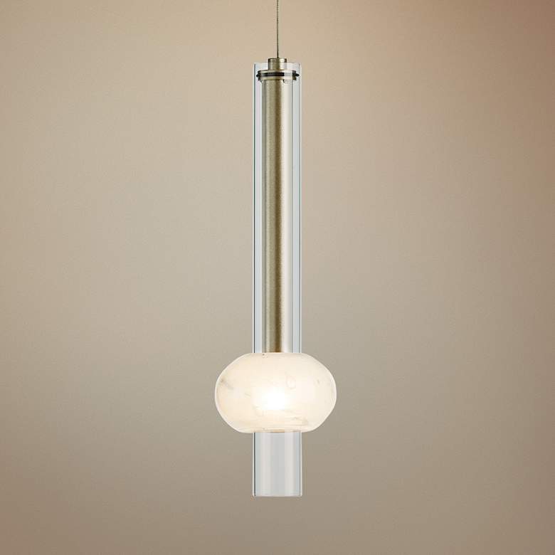 Image 1 Hubbardton Forge Martini 4" Wide Soft Gold Mini Pendant