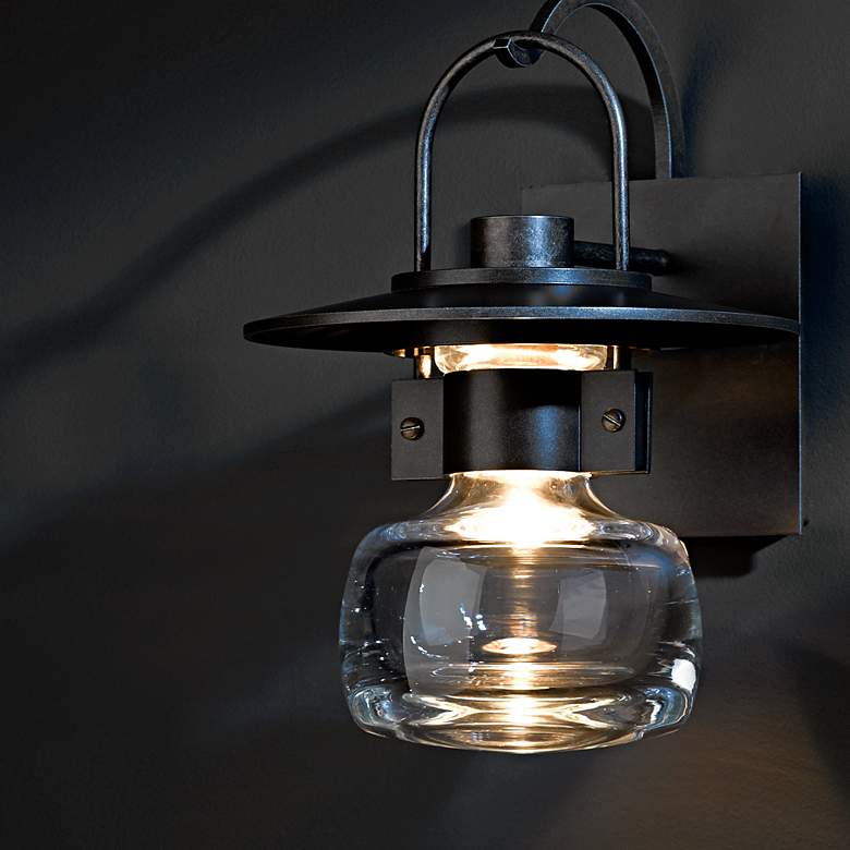Image 3 Hubbardton Forge Mason 16" High Black Outdoor Wall Light more views