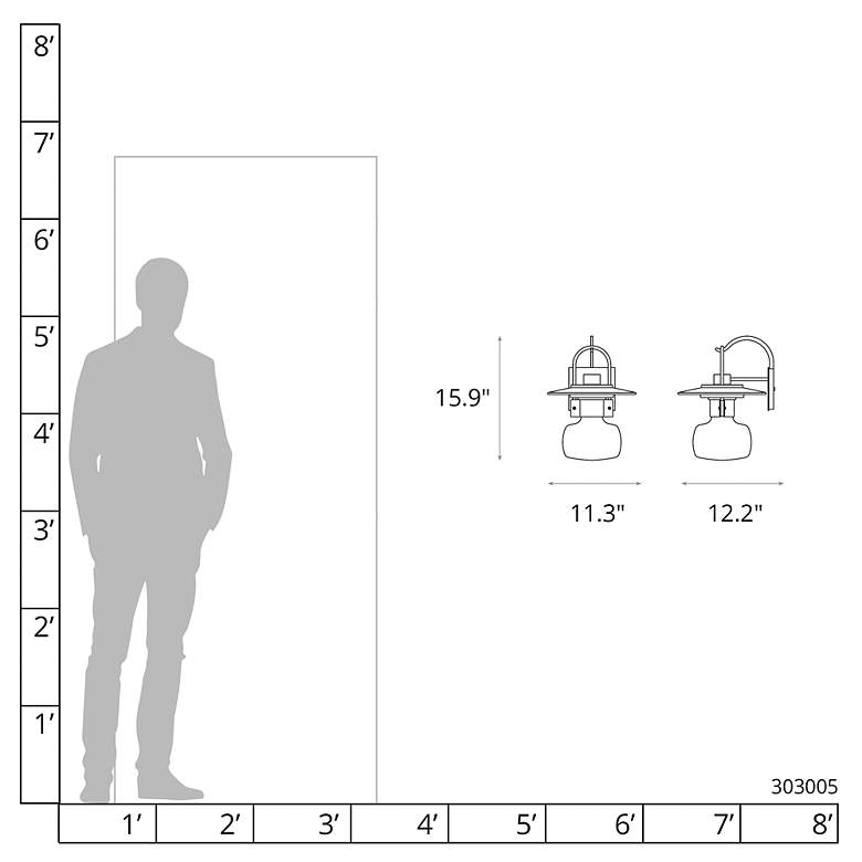 Image 5 Hubbardton Forge Mason 16" High Black Outdoor Wall Light more views