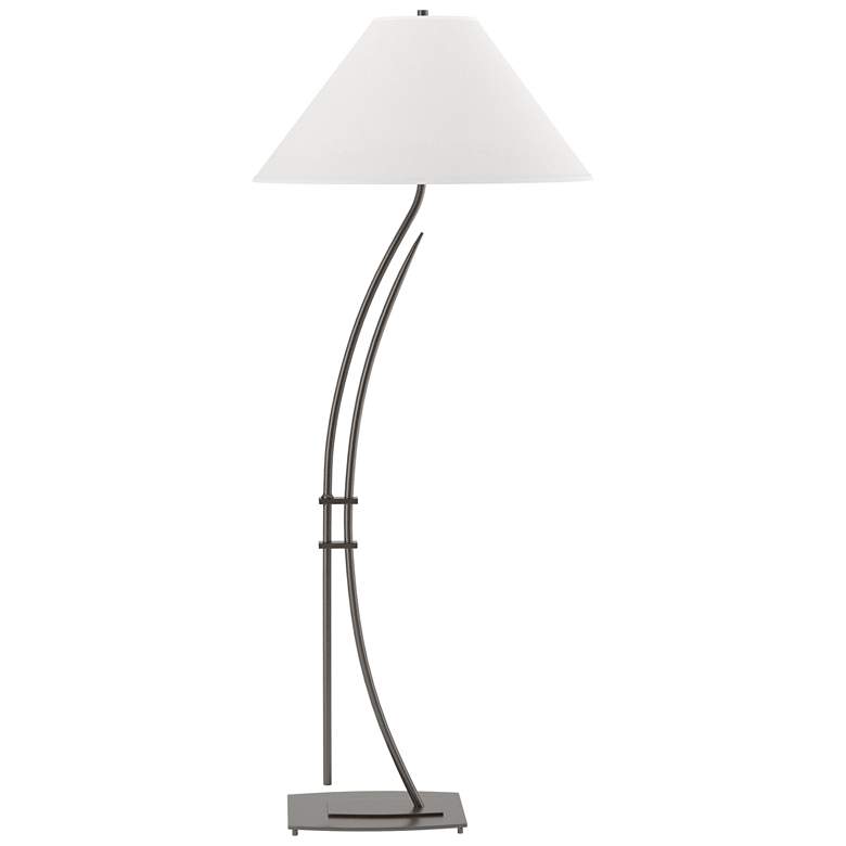 Image 1 Hubbardton Forge Metamorphic 54" Anna Shade and Bronze Floor Lamp