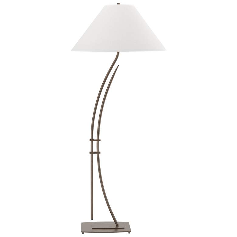Image 1 Hubbardton Forge Metamorphic 54" High Anna Shade Bronze Floor Lamp