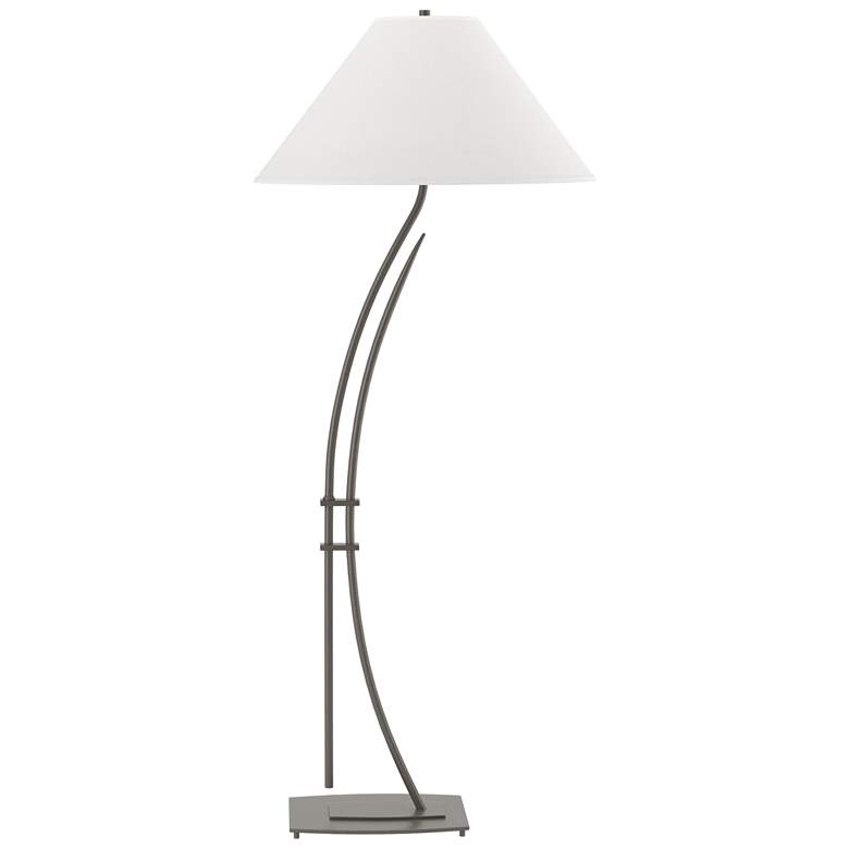 Image 1 Hubbardton Forge Metamorphic 54" High Anna Shade Dark Smoke Floor Lamp