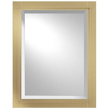 Hubbardton Forge Metra 28" High Modern Brass Beveled Mirror