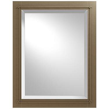 Hubbardton Forge Metra 28" High Modern Soft Gold Metal Wall Mirror