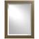 Hubbardton Forge Metra 28" High Modern Soft Gold Metal Wall Mirror
