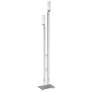 Hubbardton Forge Metra 74.7" Platinum and Opal Glass Twin Floor Lamp