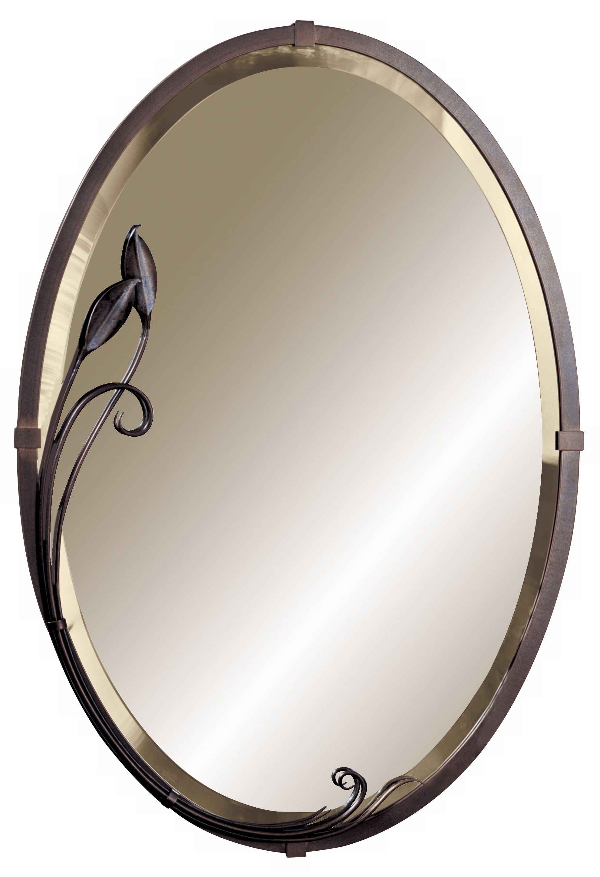Hubbardton Forge Metra Oval Leaf 32 1/2" High Wall Mirror