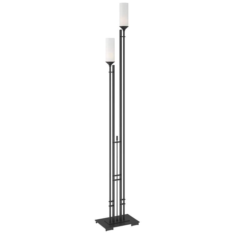 Image 1 Hubbardton Forge Metra Twin Black 2-Light Floor Lamp