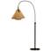 Hubbardton Forge Mobius 66 1/4" Cork Shade Oiled Bronze Arc Floor Lamp