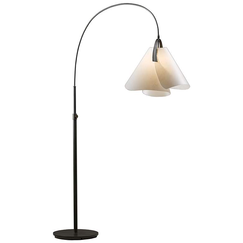 Image 5 Hubbardton Forge Mobius Dark Smoke Adjustable Arc Floor Lamp more views