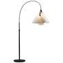 Hubbardton Forge Mobius Dark Smoke Adjustable Arc Floor Lamp in scene