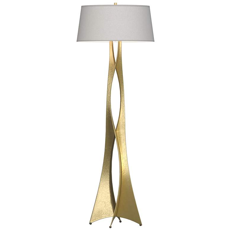 Image 1 Hubbardton Forge Moreau Modern Brass Floor Lamp