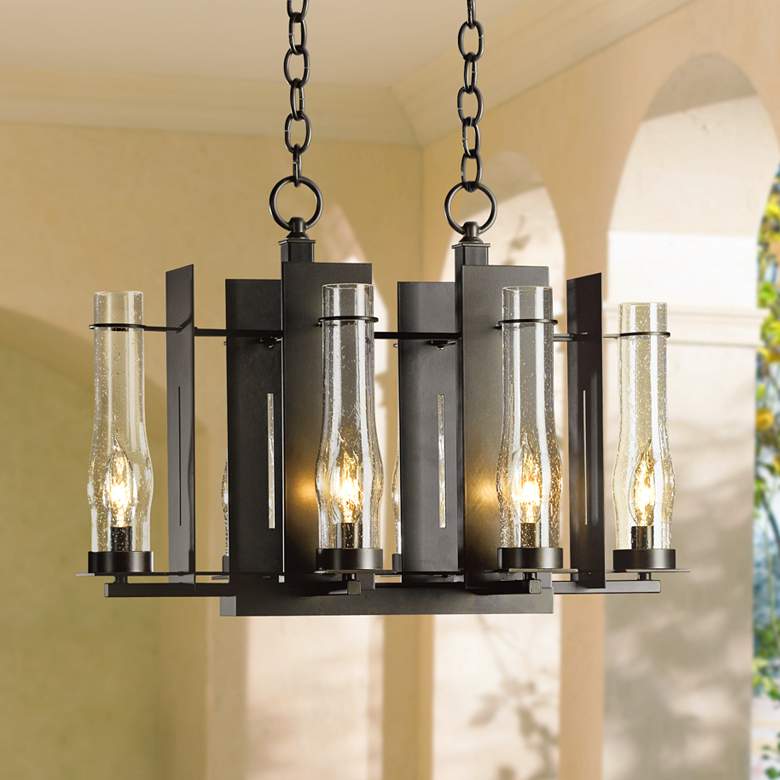 Image 1 Hubbardton Forge New Town 6-Light Indoor-Outdoor Chandelier