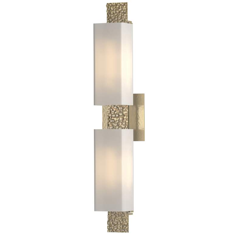 Image 1 Hubbardton Forge Oceanus 23 inch Brass and Opal Glass Modern Wall Sconce