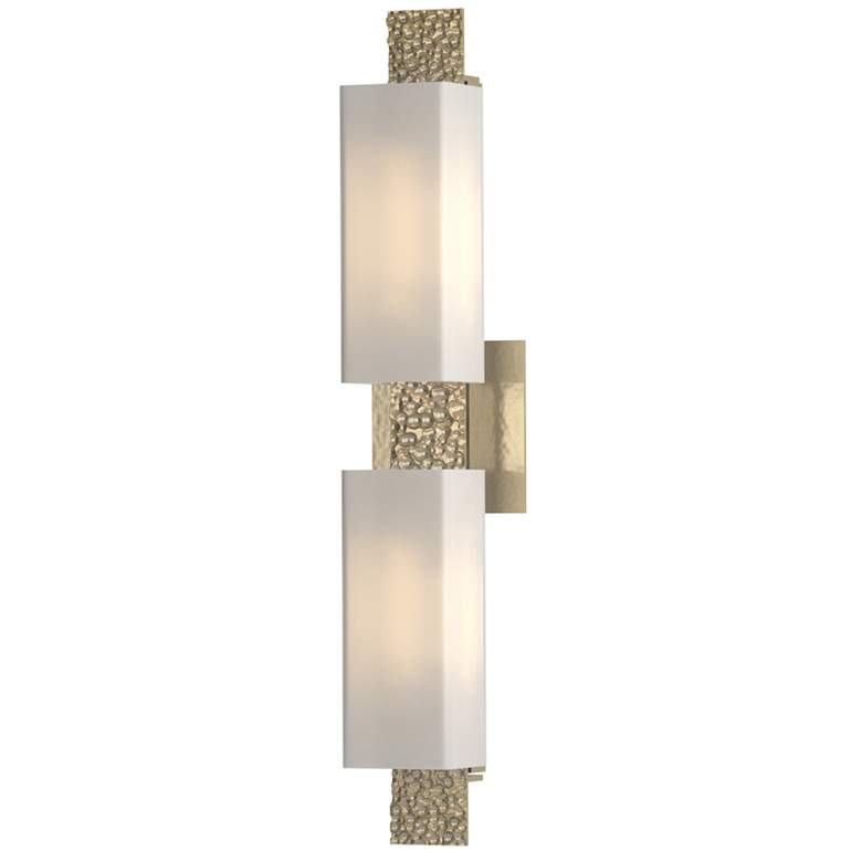 Image 1 Hubbardton Forge Oceanus 23" Brass and Opal Glass Modern Wall Sconce