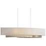 Hubbardton Forge Oceanus 42" Wide Soft Gold and Flax Linear Pendant