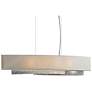 Hubbardton Forge Oceanus 42" Wide Sterling and Flax Linear Pendant