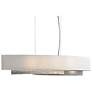 Hubbardton Forge Oceanus 42" Wide Sterling and White Linear Pendant