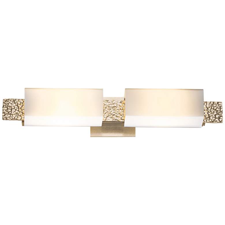 Image 1 Hubbardton Forge Oceanus Opal 23 inchW Soft Gold Bath Light