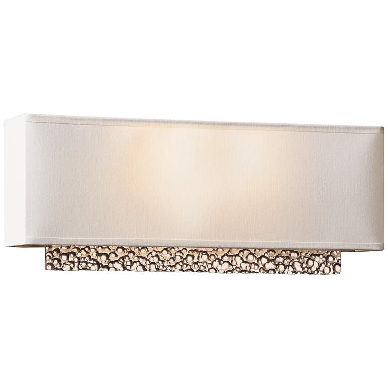 Image 1 Hubbardton Forge Oceanus Suede 16 1/2"W Gold Wall Sconce