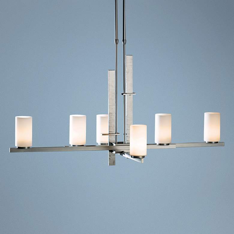 Image 1 Hubbardton Forge Ondrian Burnished Steel 6-Light Chandelier