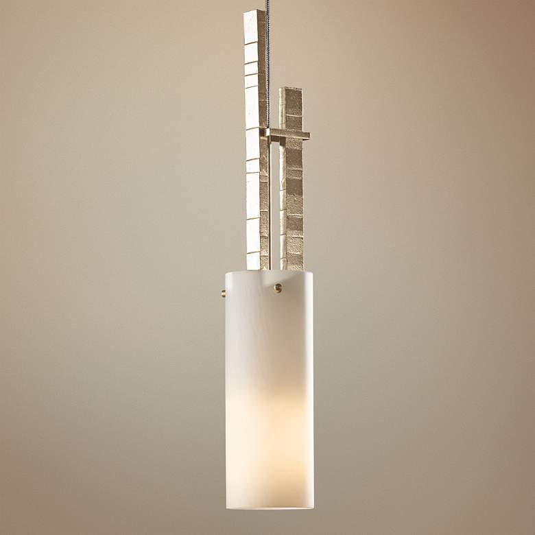 Image 1 Hubbardton Forge Ondrian Gold 3"W Opal Glass Mini Pendant