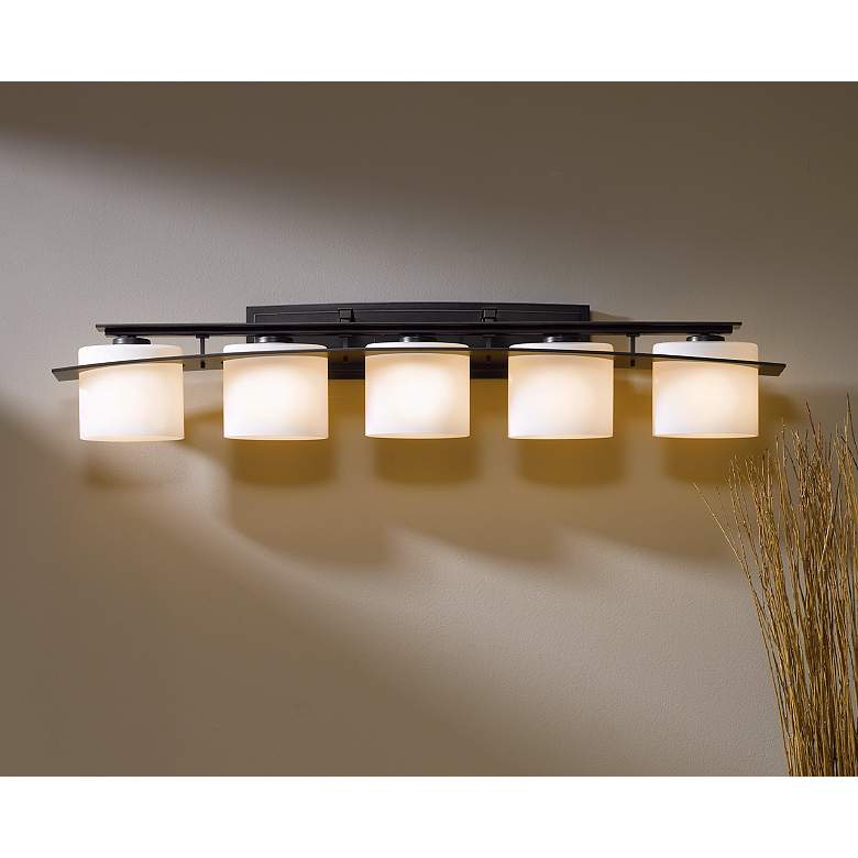 Image 2 Hubbardton Forge Opal Glass 42" Wide Bath Light more views