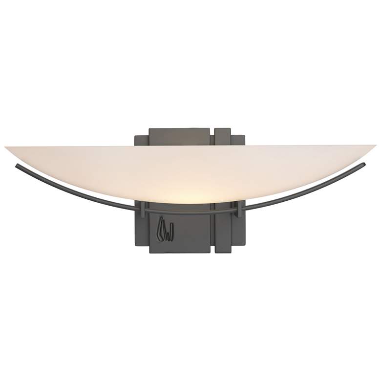 Image 1 Hubbardton Forge Oval Impressions 5 1/2"H Black Wall Sconce