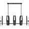 Hubbardton Forge Passage 52"W Ink 8-Light Linear Chandelier