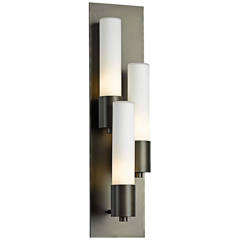 Image 1 Hubbardton Forge Pillar 21 1/2 inch High Bronze Wall Sconce