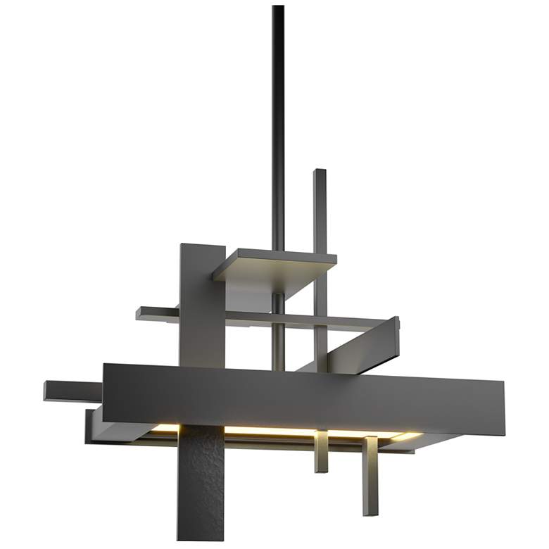Image 1 Hubbardton Forge Planar 12" Wide Black LED Mini Pendant