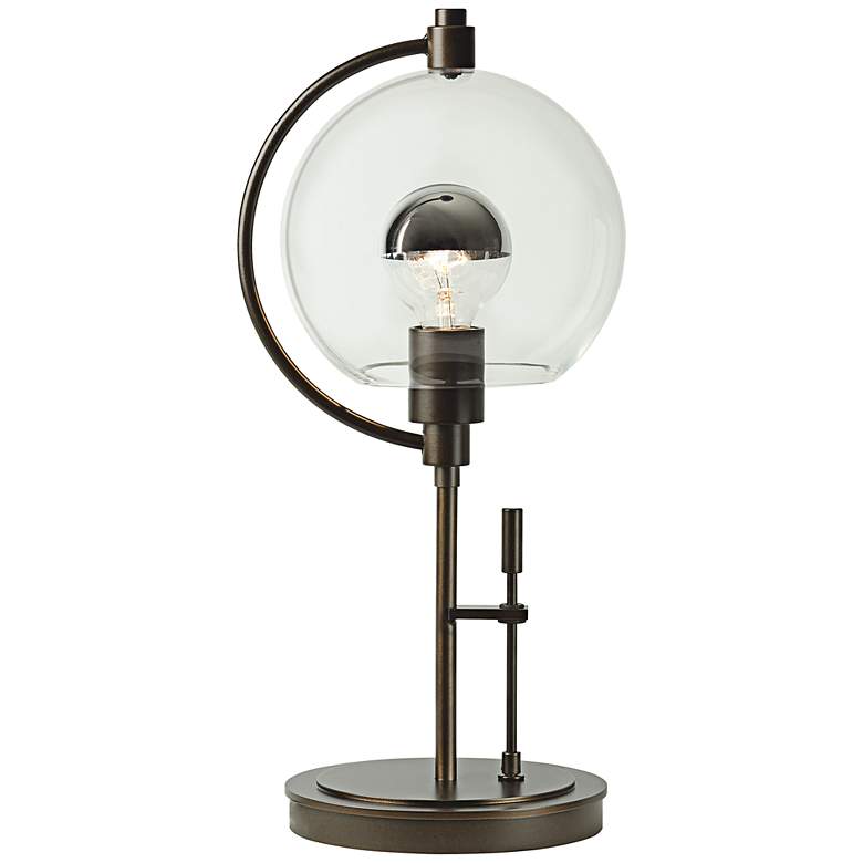 Image 1 Hubbardton Forge Pluto 19 1/2 inch Bronze Industrial Accent Table Lamp