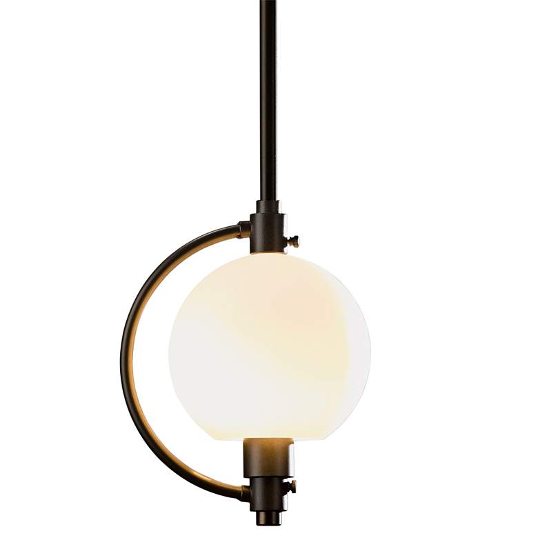 Image 1 Hubbardton Forge Pluto 6" Wide Dark Smoke Mini Pendant