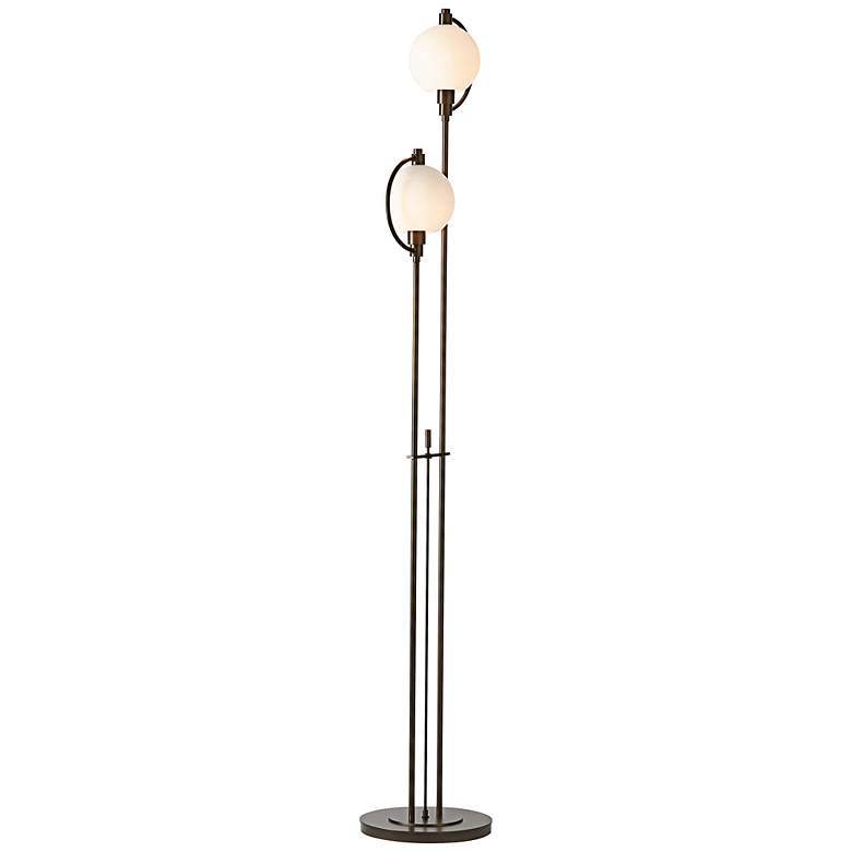 Image 1 Hubbardton Forge Pluto 68 1/4" 2-Light Modern Bronze Metal Floor Lamp