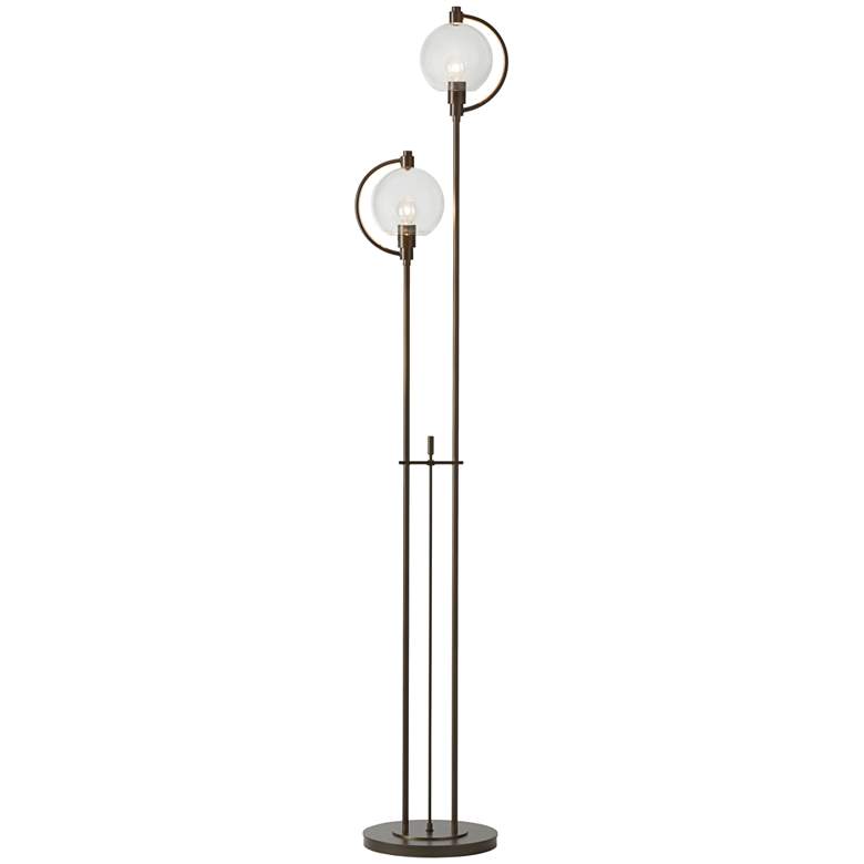 Image 1 Hubbardton Forge Pluto 68" High Bronze and Clear Glass Floor Lamp