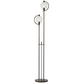 Image1 of Hubbardton Forge Pluto 68" High Bronze and Clear Glass Floor Lamp