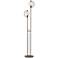 Hubbardton Forge Pluto 68" High Bronze and Clear Glass Floor Lamp