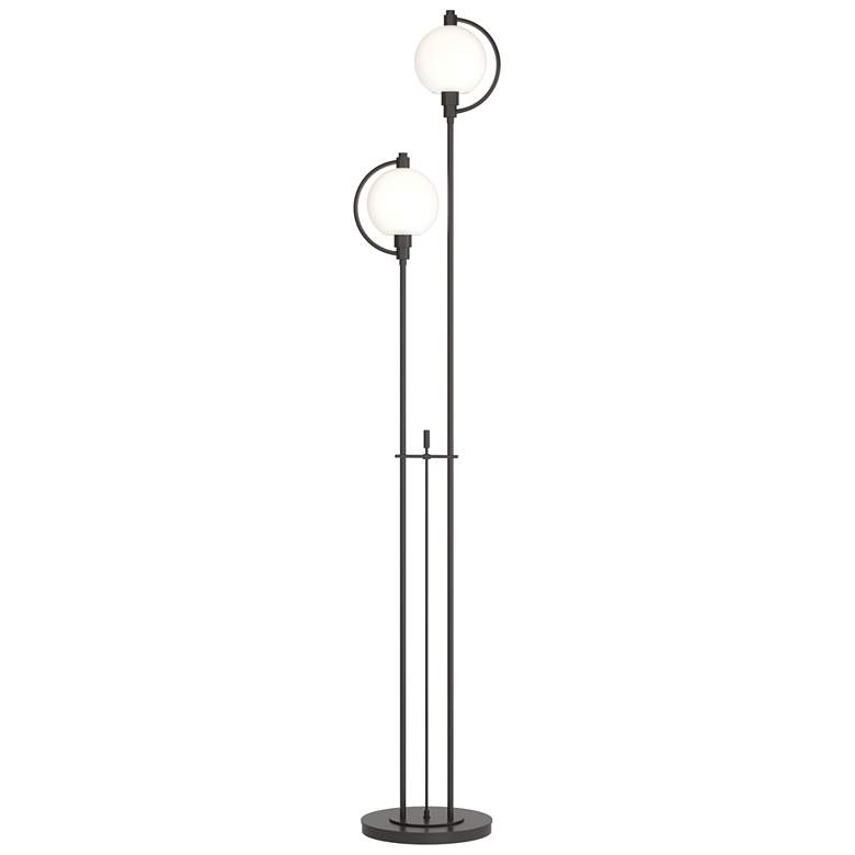 Image 1 Hubbardton Forge Pluto 68" Modern Clear Glass and Bronze Floor Lamp