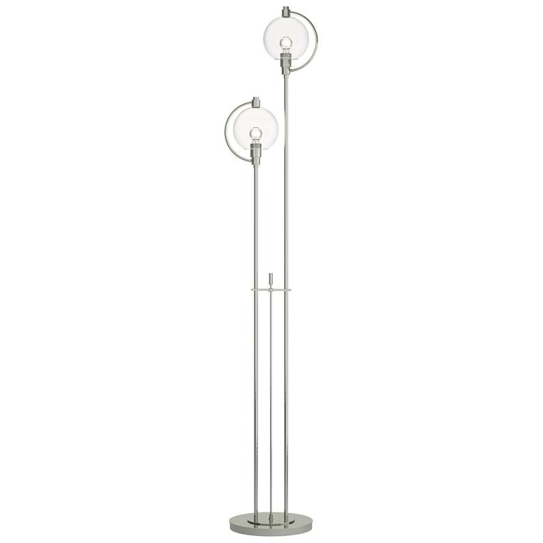 Image 1 Hubbardton Forge Pluto 68 inch Modern Clear Glass and Silver Floor Lamp
